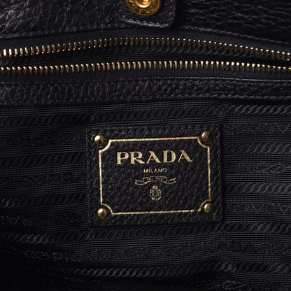 Prada Vitello Daino Shoulder Bag Black 9 of 9