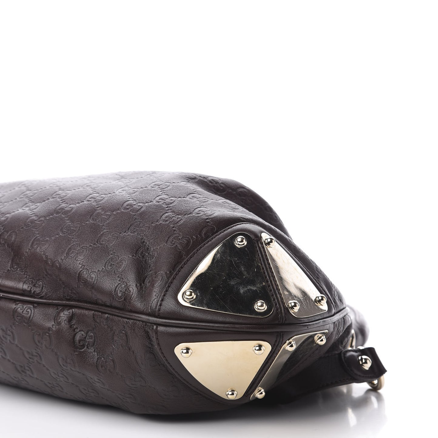 Guccissima Medium Indy Top Handle Hobo Dark Brown