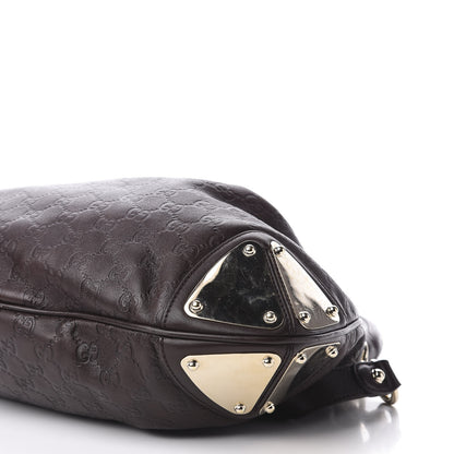 Gucci Guccissima Medium Indy Top Handle Hobo Dark Brown 9 of 13