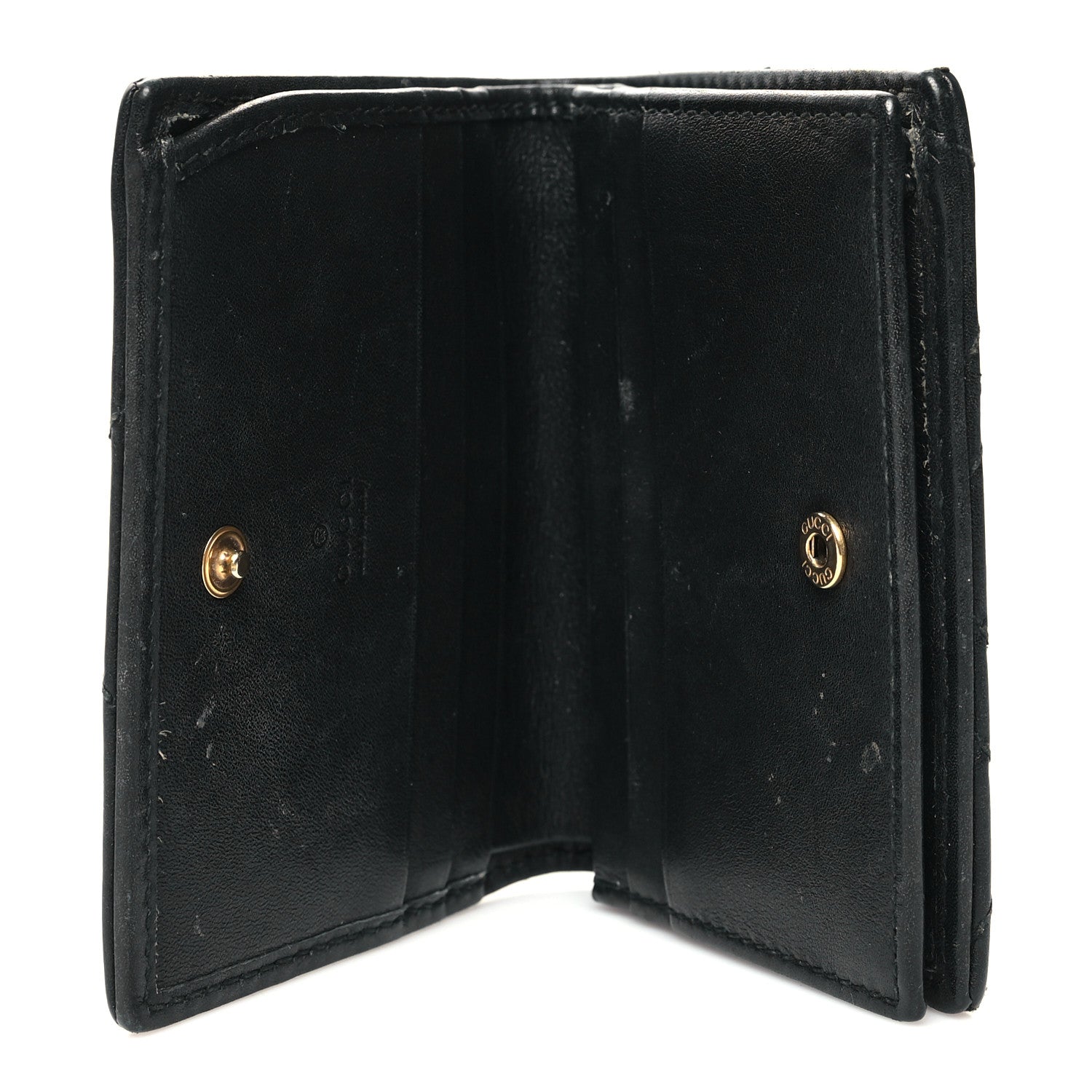 Gucci Calfskin Matelasse GG Marmont Card Case Black 6 of 12