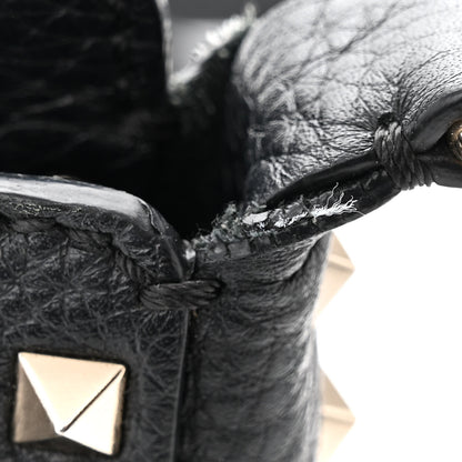 Valentino Garavani Pebbled Calfskin Mini Rockstud Flip-Lock Messenger Bag Black 11 of 12