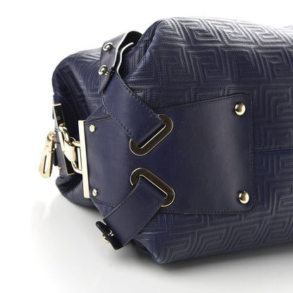 Versace Lambskin Couture Satchel Blue 9 of 9