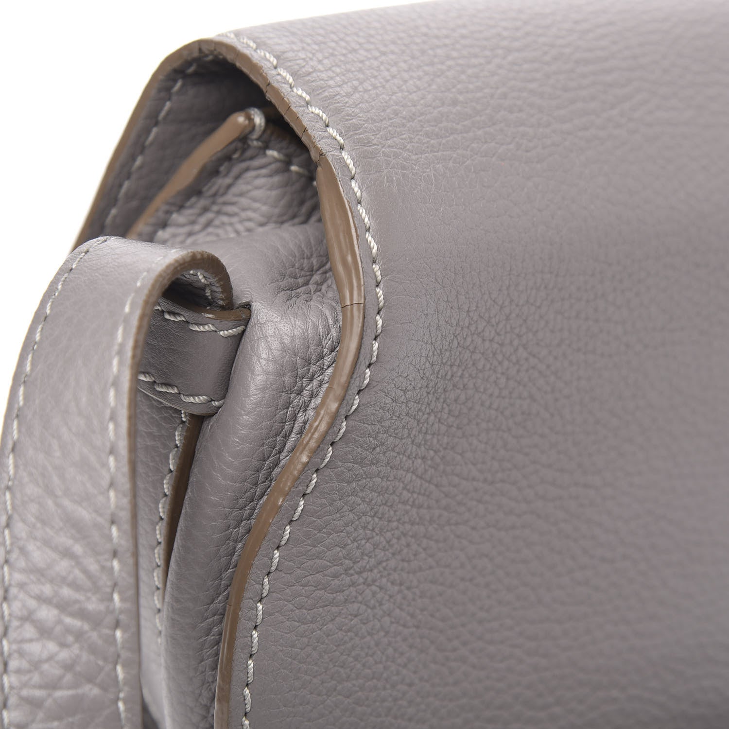 Chloe Calfskin Mini Marcie Round Crossbody Bag Cashmere Grey 10 of 11