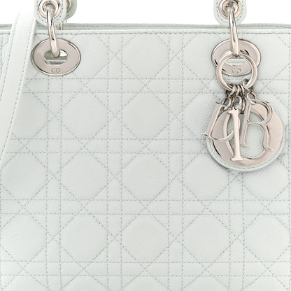 Christian Dior Grained Calfskin Cannage Medium Lady Dior 8 of 11