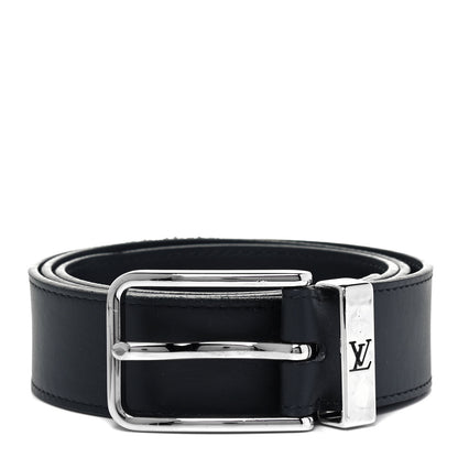Louis Vuitton Calfskin 35mm Pont Neuf Belt 95 38 Black 1 of 6
