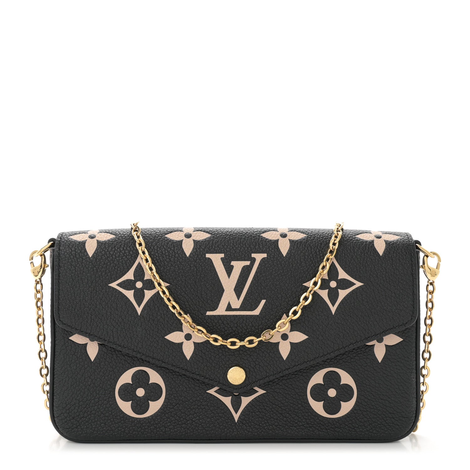 Louis Vuitton Empreinte Monogram Giant Felicie Pochette Black Beige 1 of 11