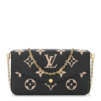 Louis Vuitton Empreinte Monogram Giant Felicie Pochette Black Beige 1 of 11