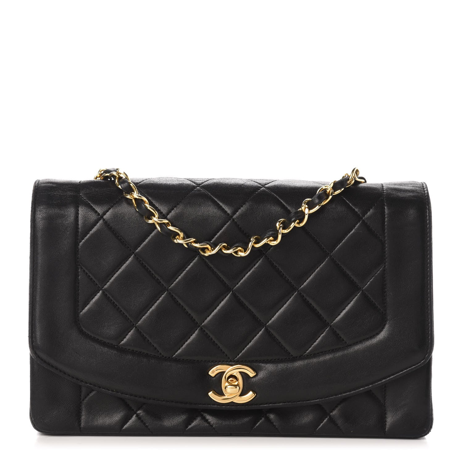 Chanel Lambskin Quilted Medium Single Flap Black 1 of 11