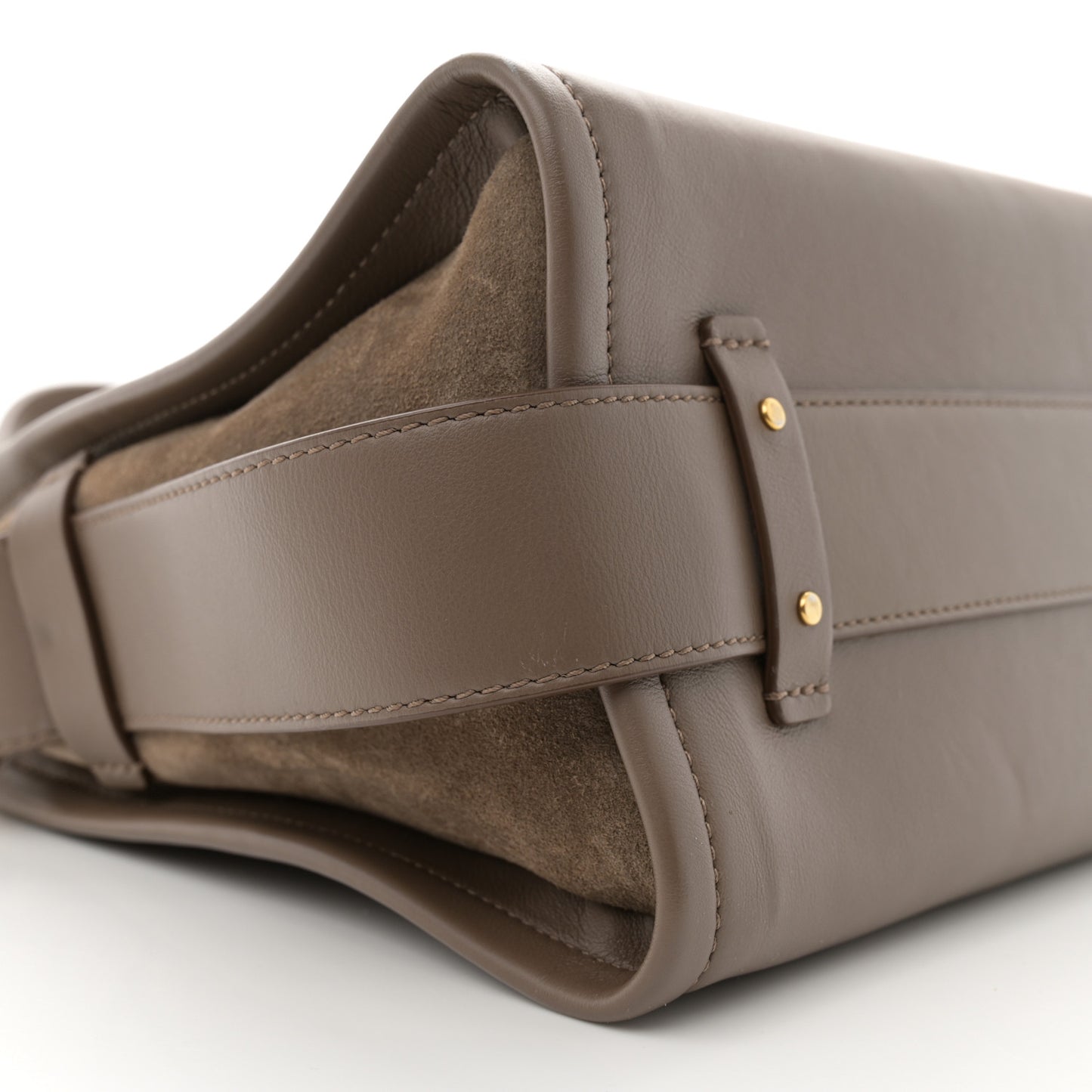 Calfskin Suede Small Tess Day Bag Motty Grey