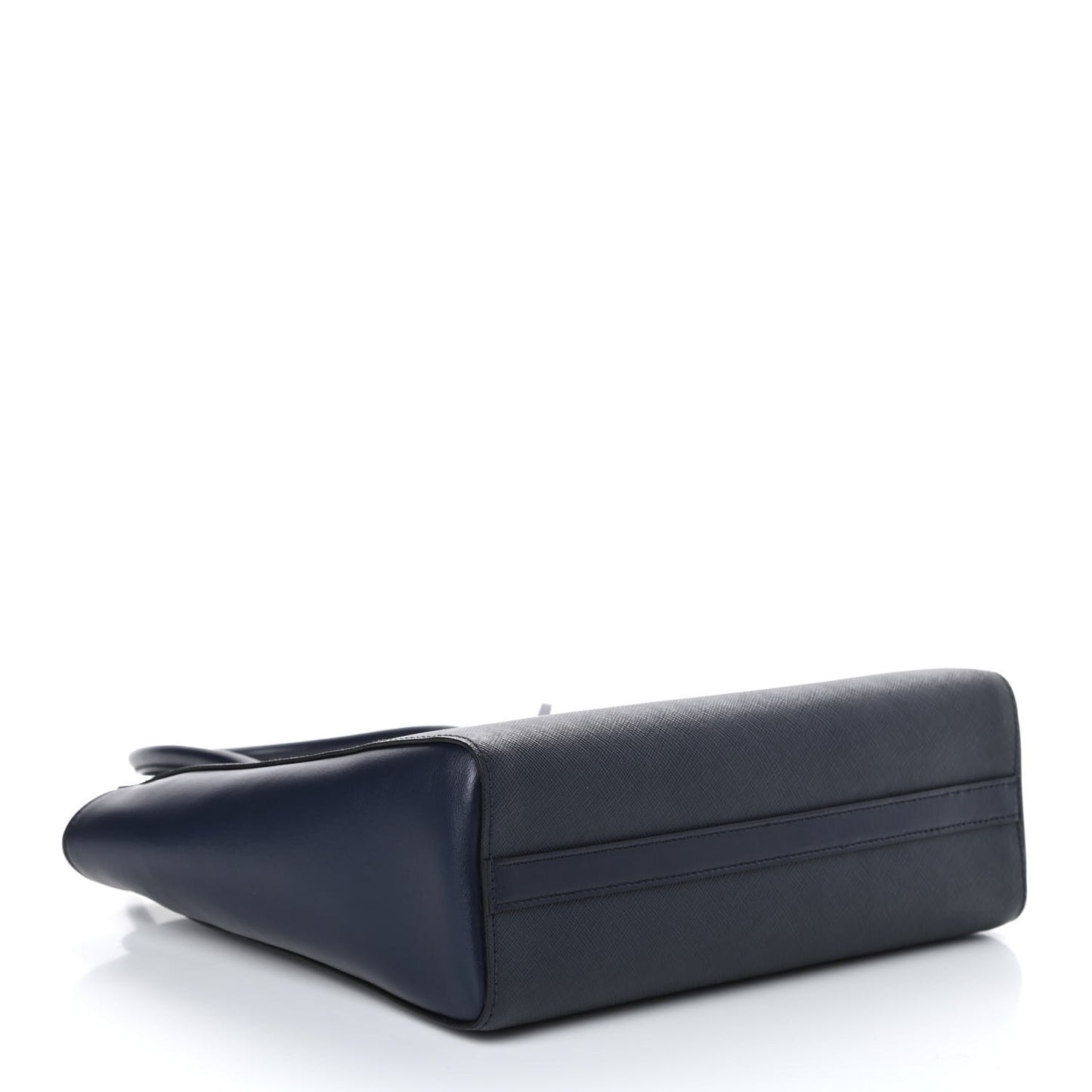 Saffiano Soft Calfskin Small Zippered Tote Black