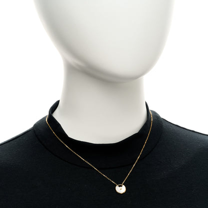 Cartier 18K Yellow Gold Diamond Mother of Pearl XS Amulette de Cartier Pendant Necklace 2 of 4