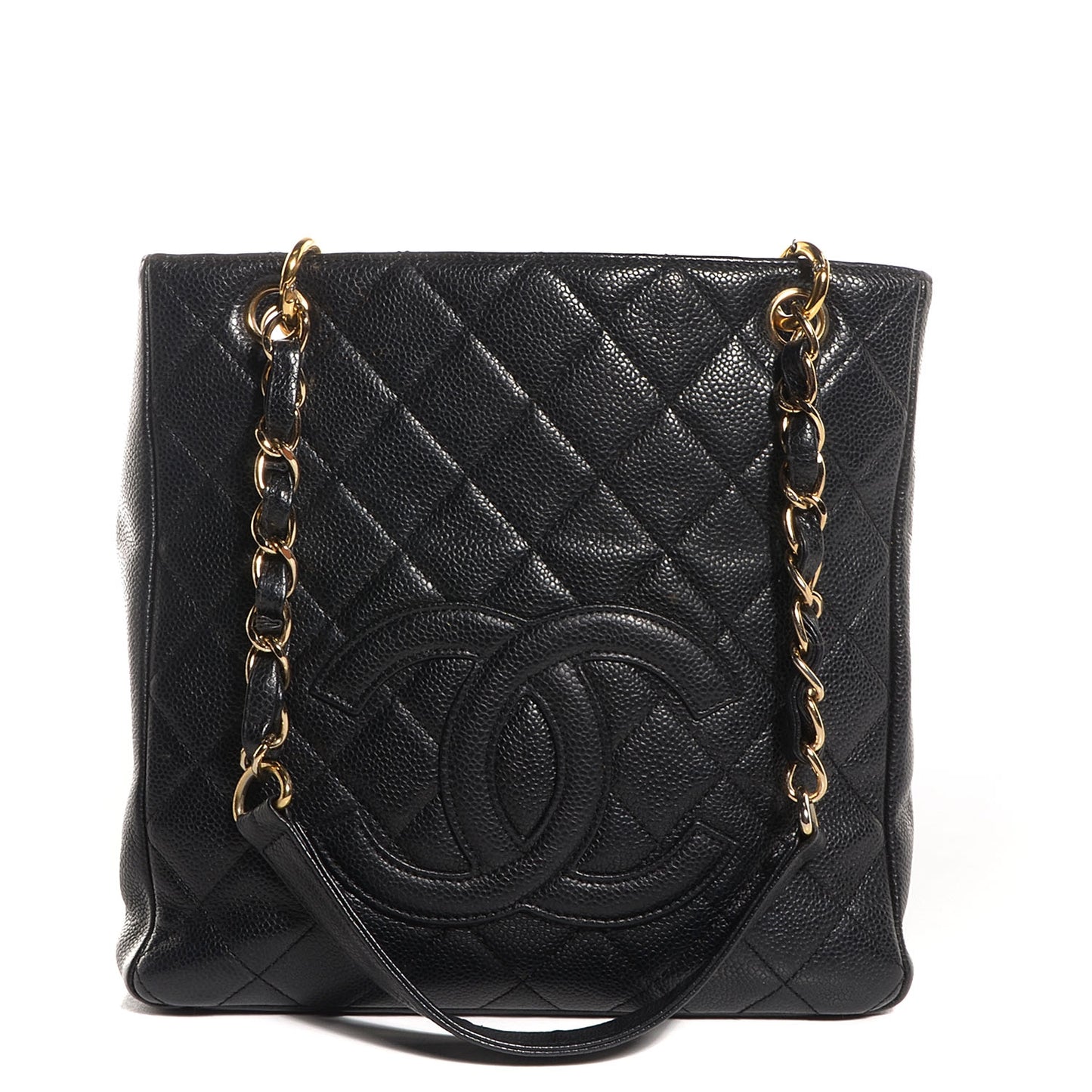 Caviar Petit Shopping Tote PST Black