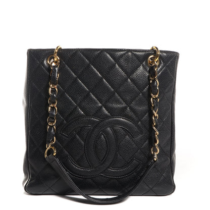 Chanel Caviar Petit Shopping Tote PST Black 1 of 7