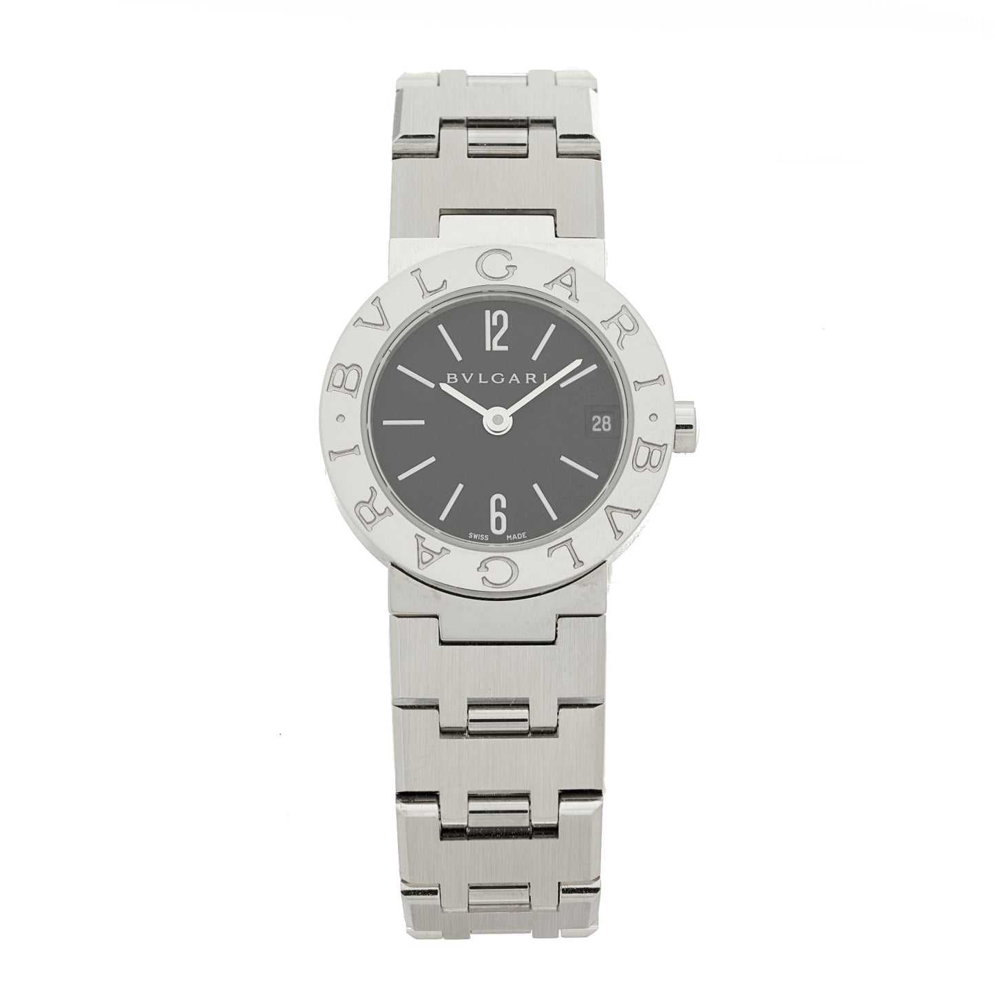 Stainless Steel 23mm Quartz Watch Black