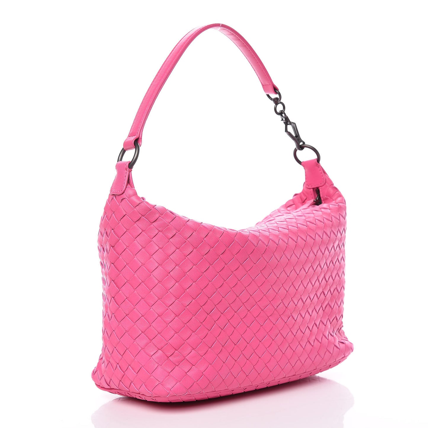 Nappa Intrecciato Small Shoulder Bag Rosa Shock