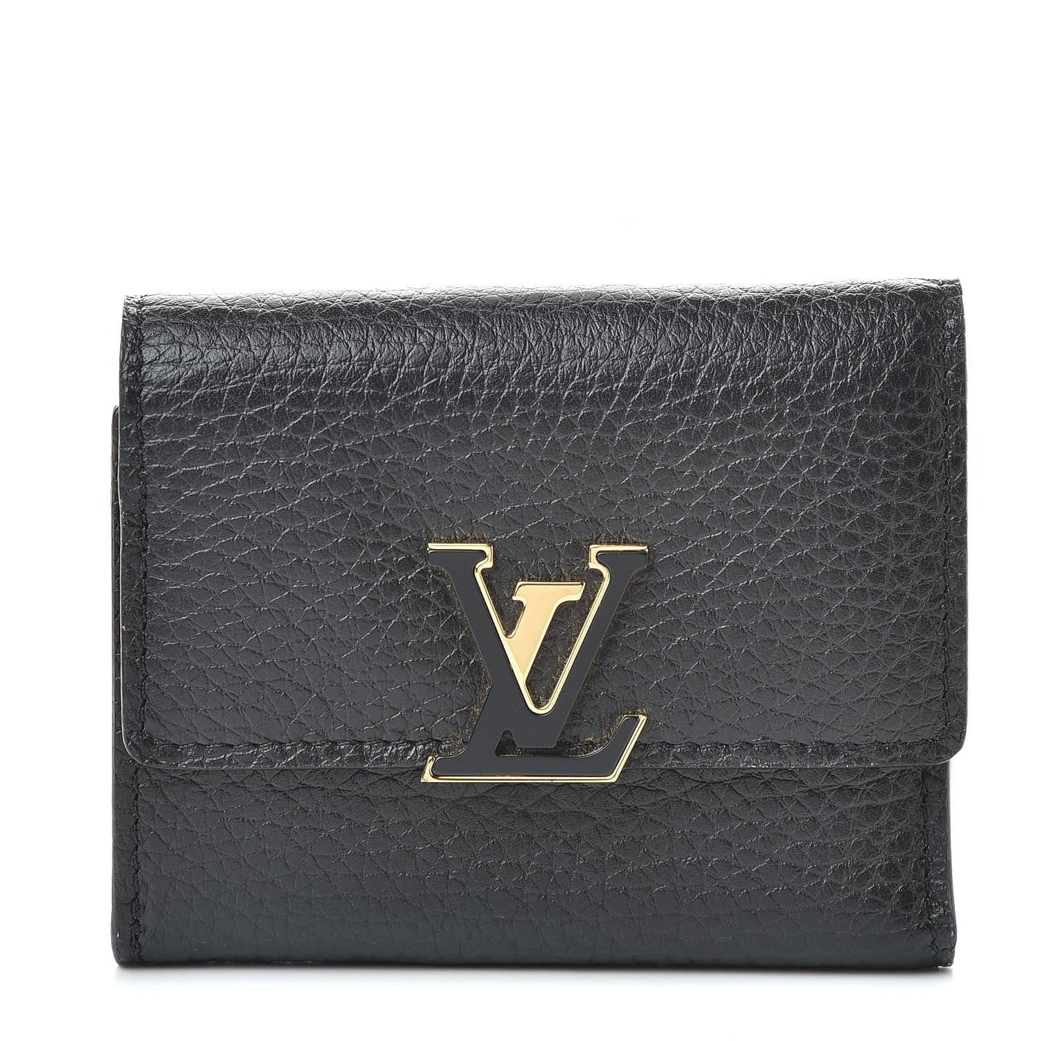 Louis Vuitton Taurillon Capucines XS Wallet Black 1 of 8