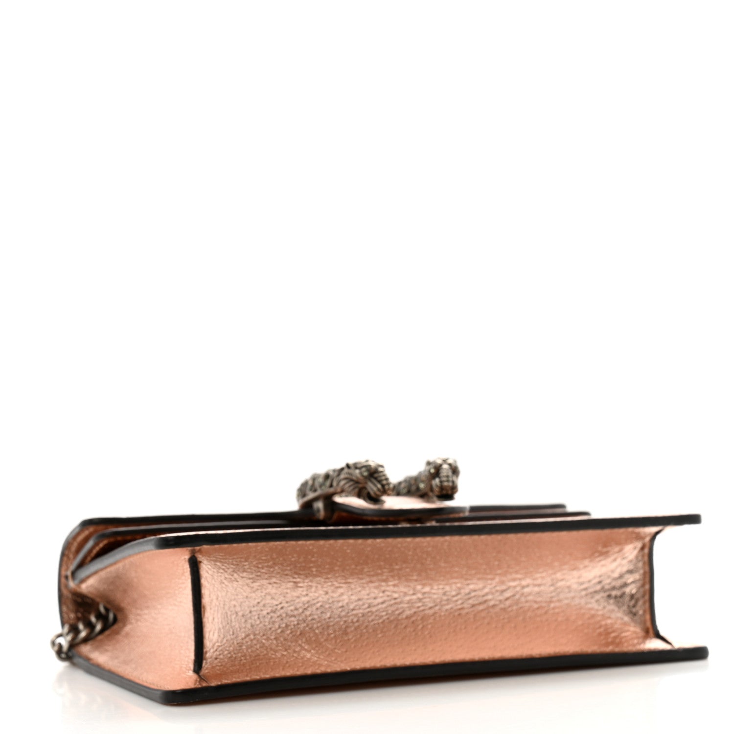 Gucci Metallic Calfskin Super Mini Dionysus Shoulder Bag Rose Gold 4 of 12