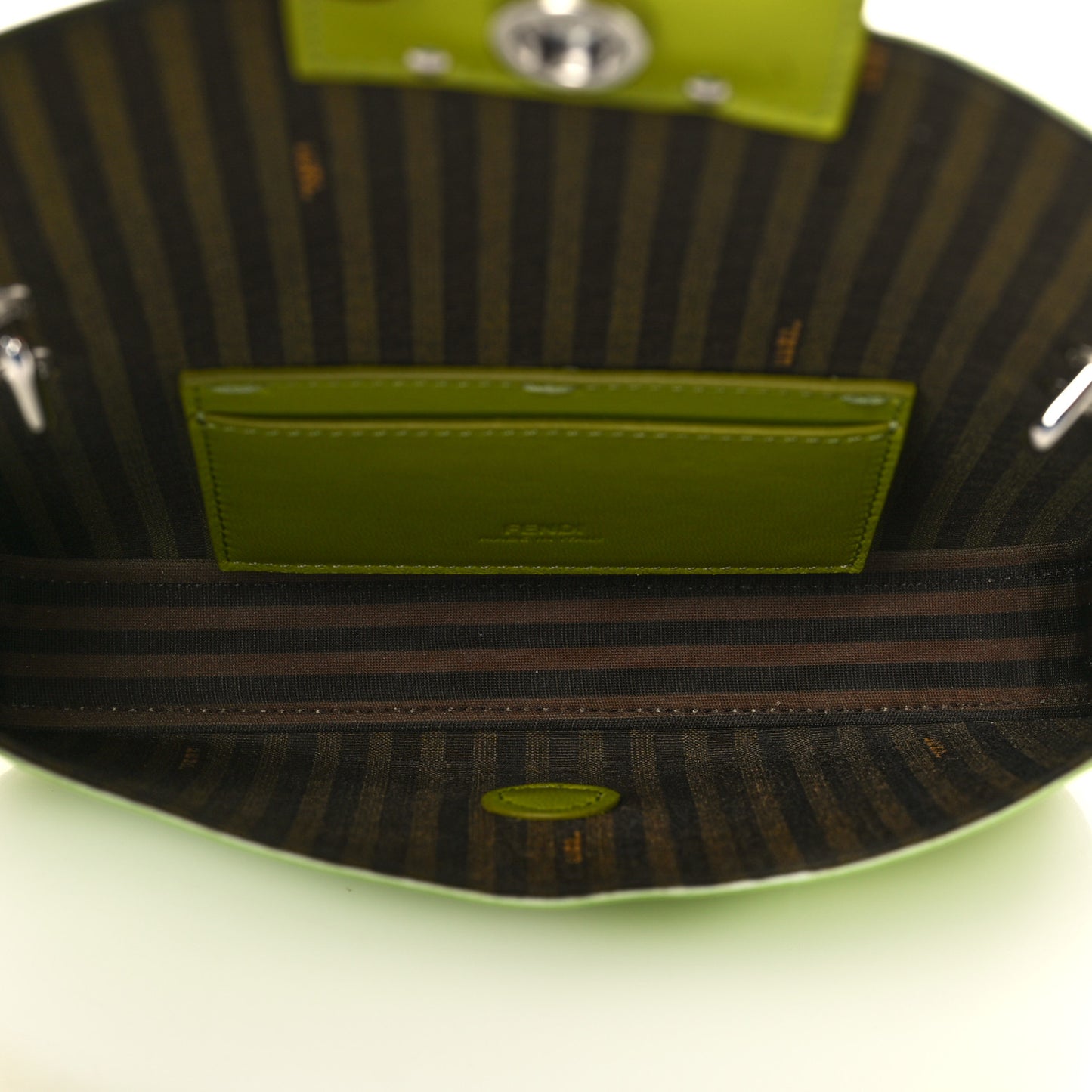 Silk Satin Phone Baguette Wasabi