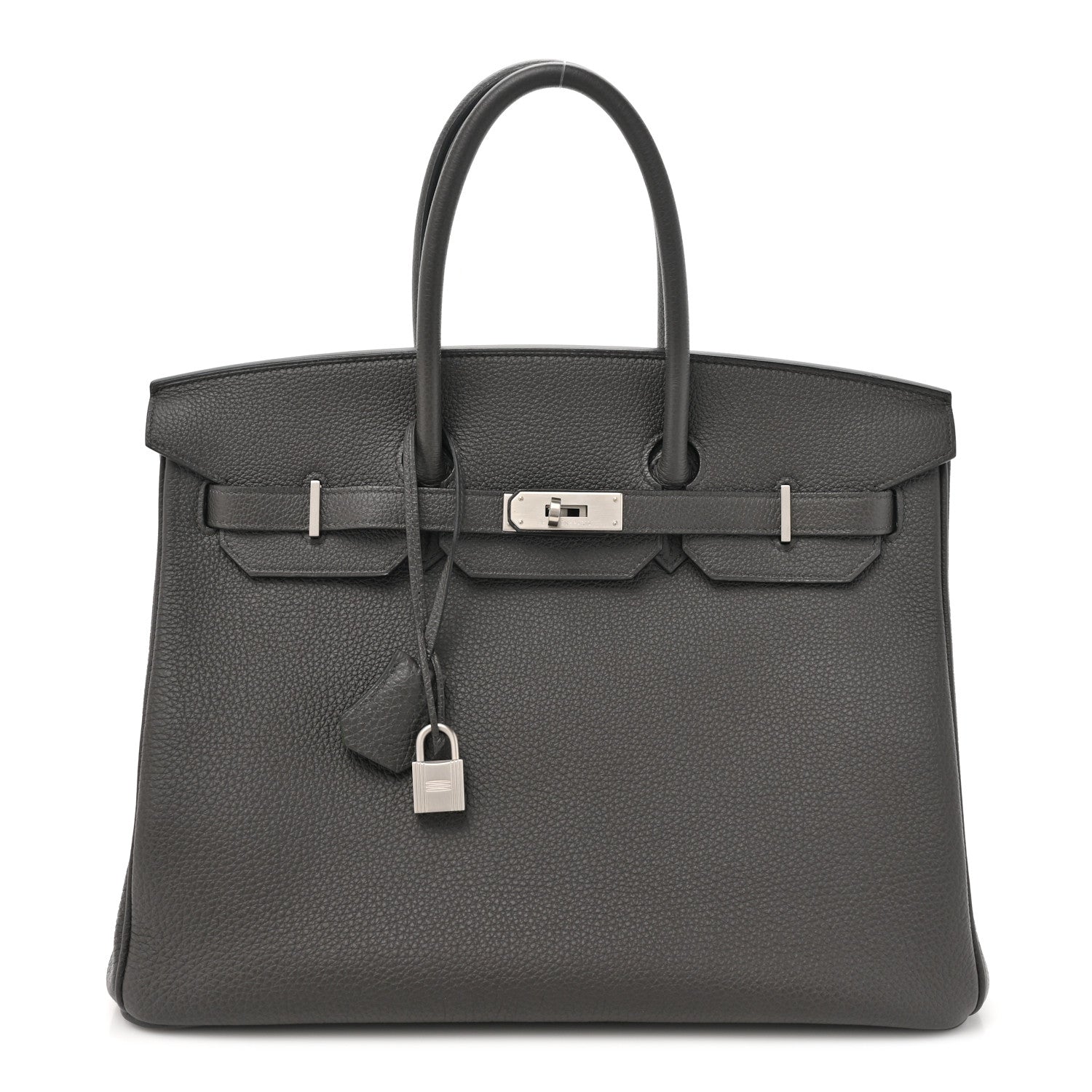 Hermes Togo Horseshoe Birkin 35 Graphite Vert Bengale 1 of 20
