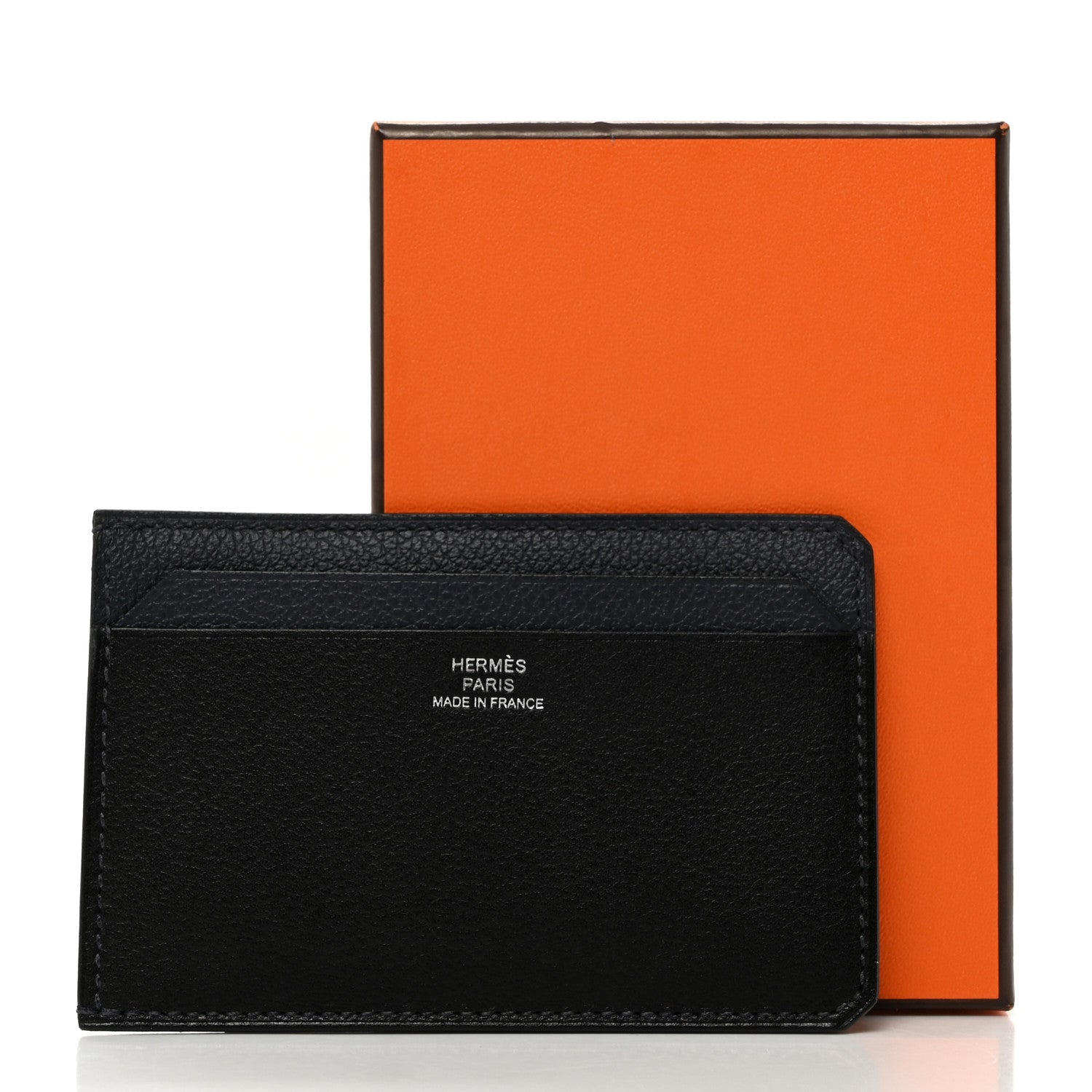 Hermes Evercolor Colorblock City 4CC Card Holder Bleu Nuit Rouge Sellier Black 3 of 8