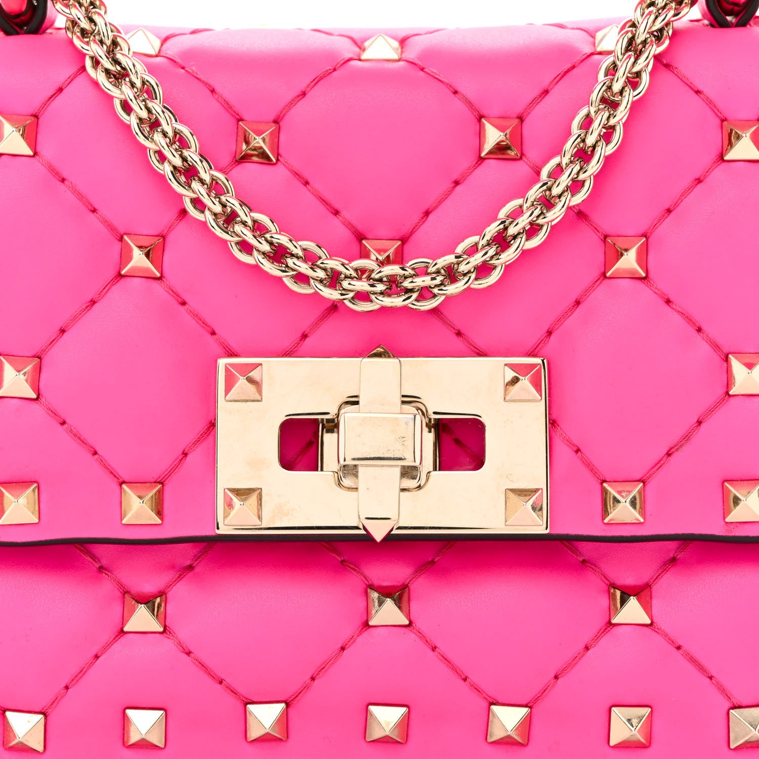 Valentino Garavani Calfskin Micro Rockstud Spike Shoulder Bag Azalea 6 of 8