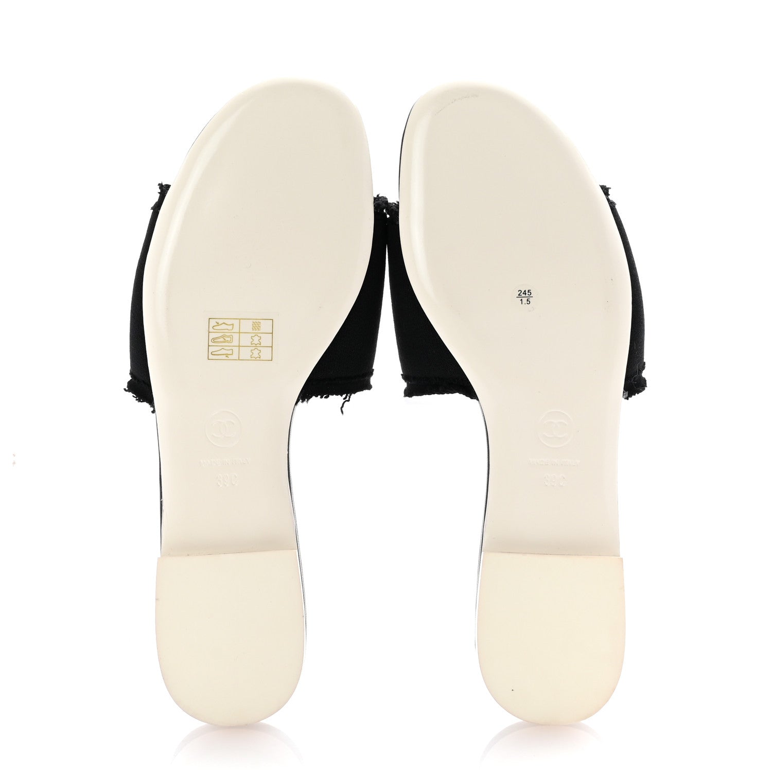 Chanel Jersey Knit CC Mules 39 Black 6 of 9