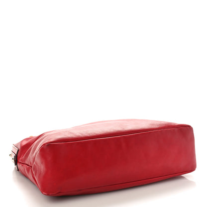 Gucci Calfskin Medium Horsebit Chain Hobo Red 4 of 15