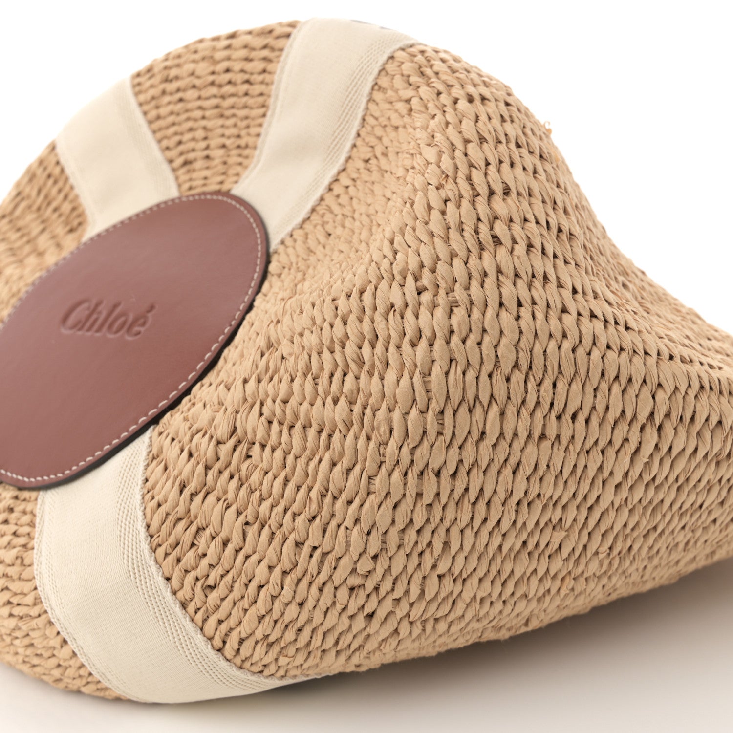 Chloe Raffia Large Woody Tote White 9 of 10