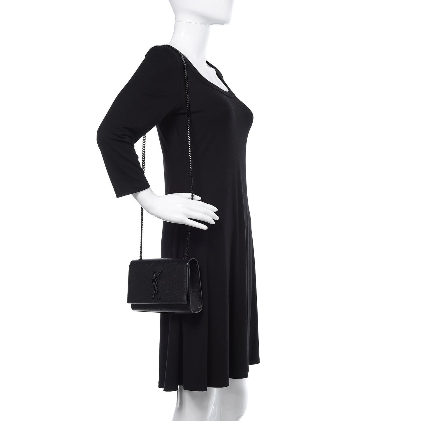 Grain De Poudre Small Monogram Kate Satchel Black