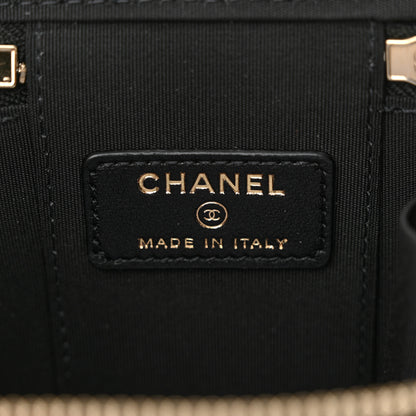 Chanel Lambskin Quilted Top Handle Mini Vanity Case With Chain Black 6 of 11