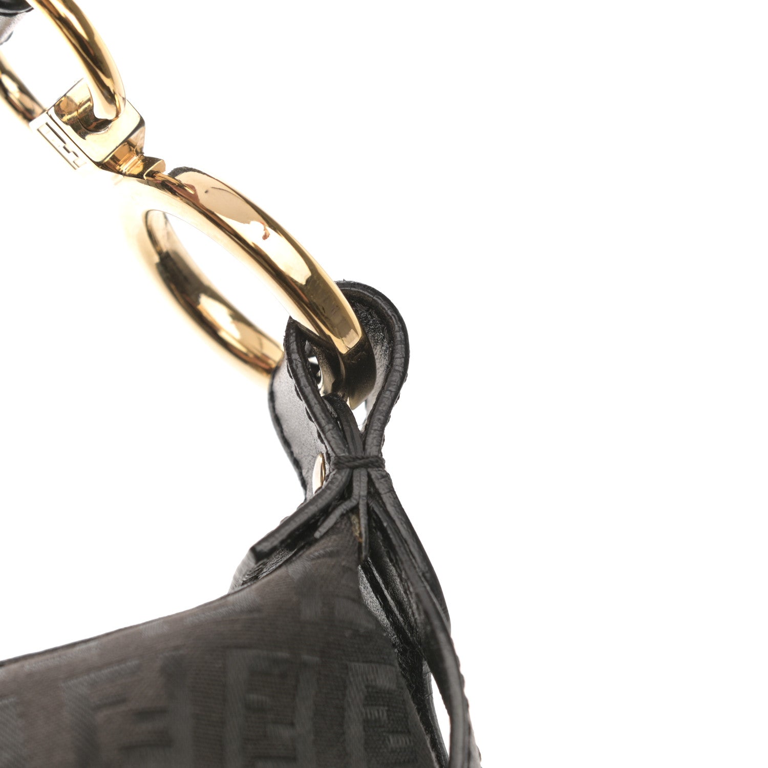 Fendi Zucchino Cuoio Chef Pocket Shoulder Bag Black 15 of 16