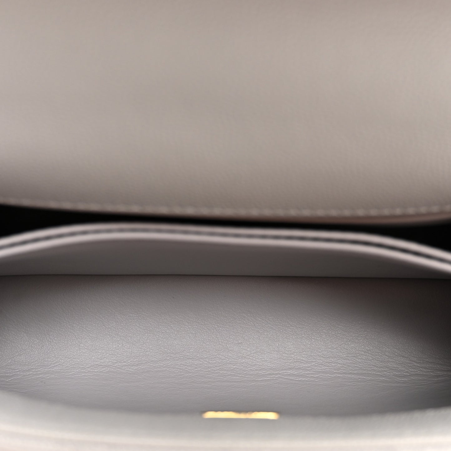Caviar Quilted Mini Coco Handle Flap Light Grey