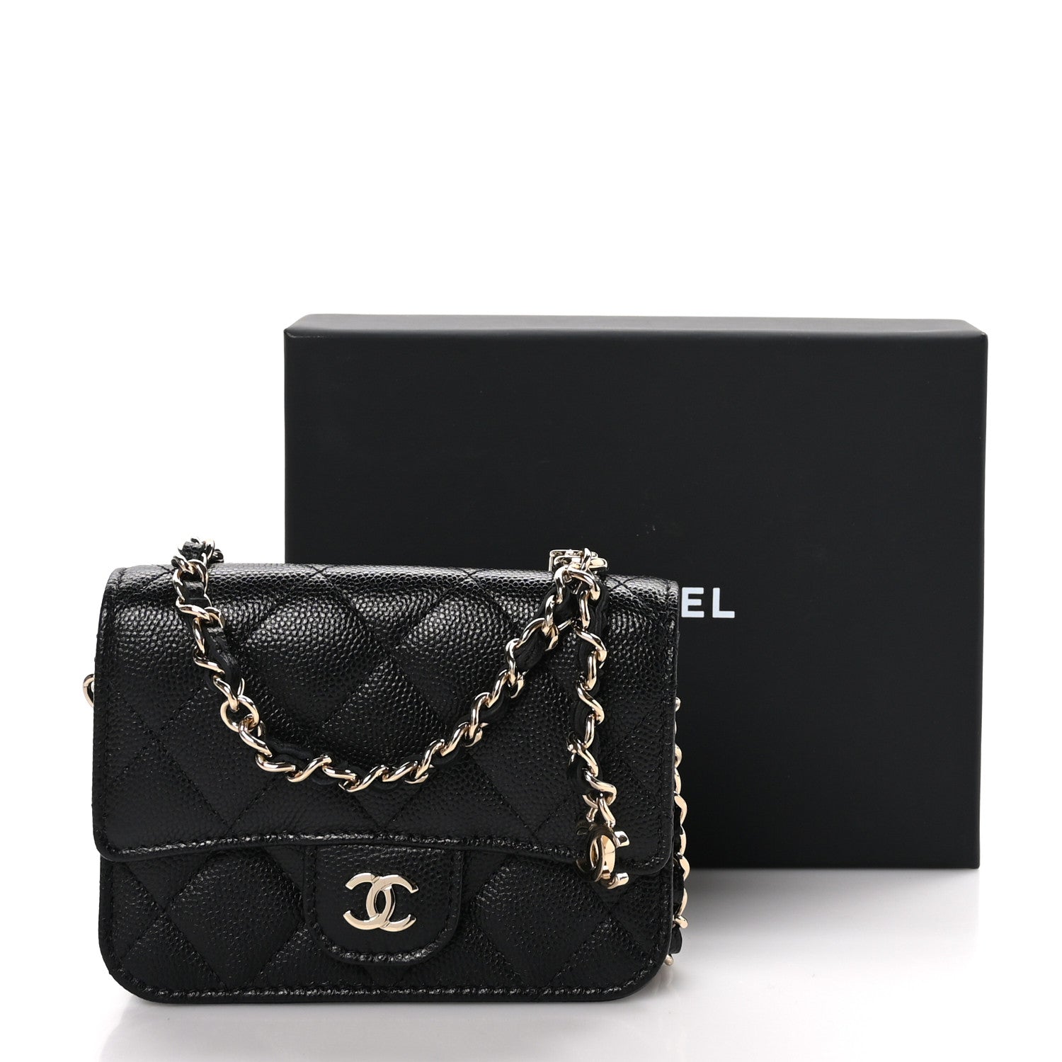 Chanel Caviar Quilted Mini Chain Belt Bag Black 11 of 11