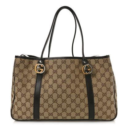 Gucci Monogram Medium Twins Tote Dark Brown 1 of 11