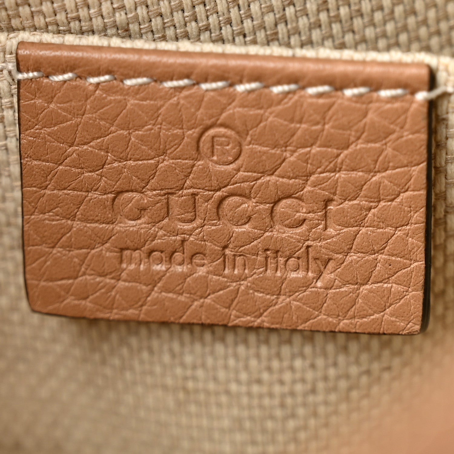 Gucci Pebbled Calfskin Small Soho Disco Bag Camelia 6 of 11
