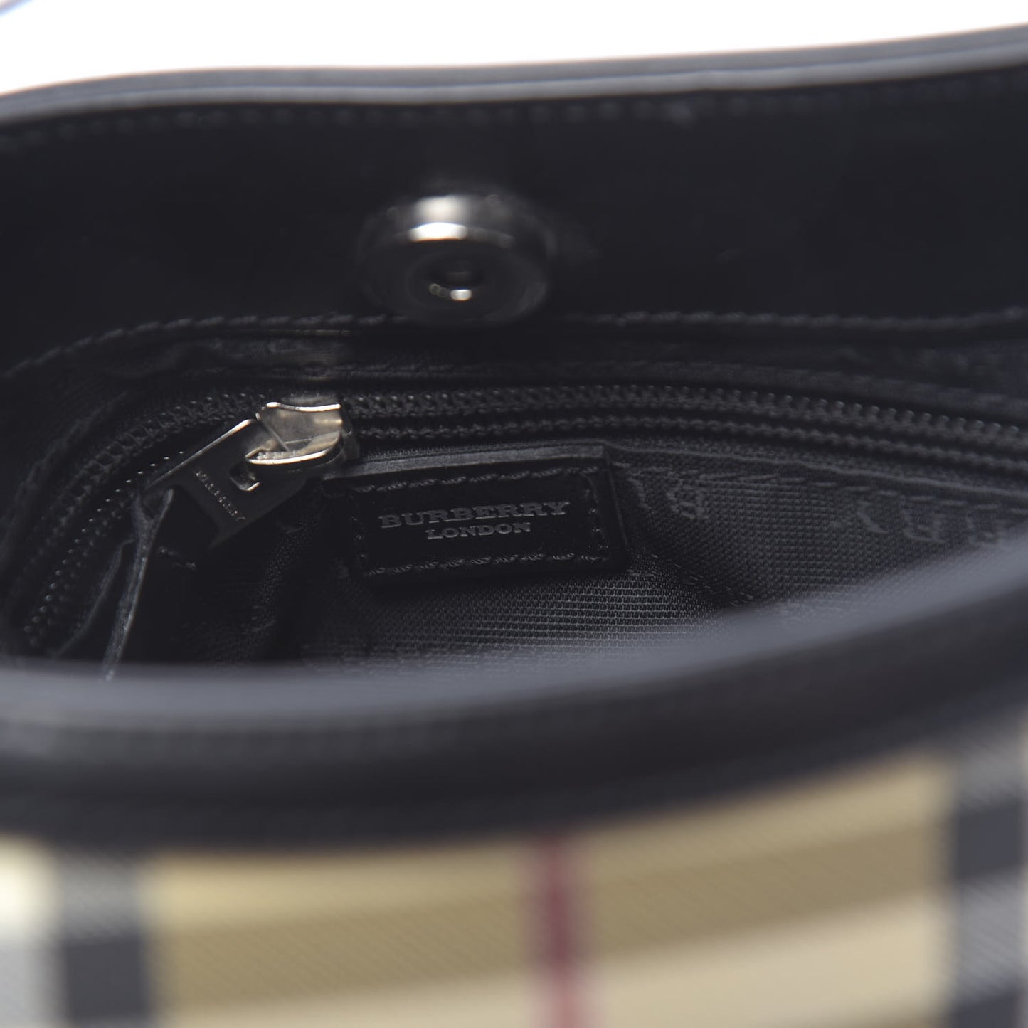 House Check Shoulder Bag Black