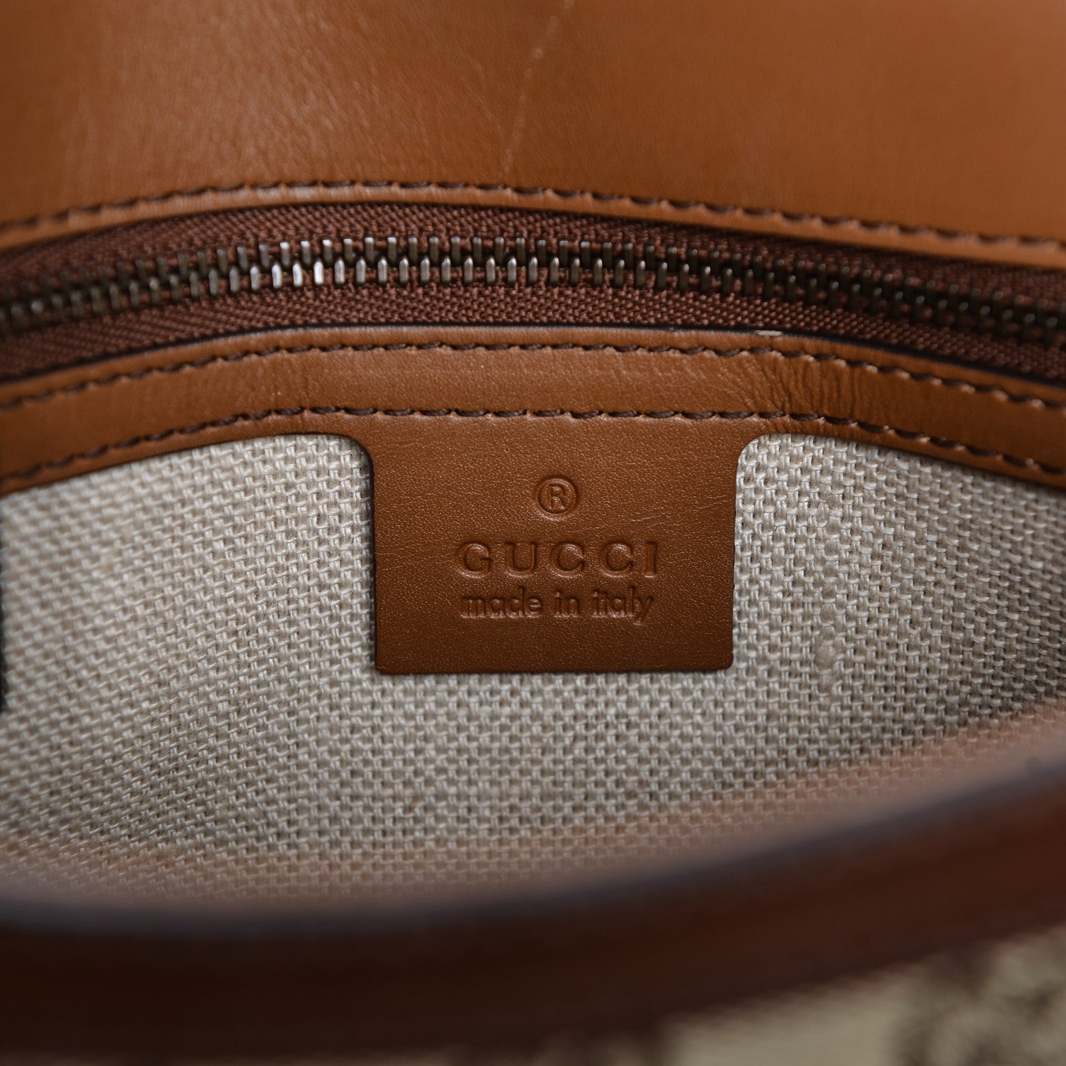 Gucci Monogram Medium Lady Web Shoulder Bag Beige Cuir 6 of 7