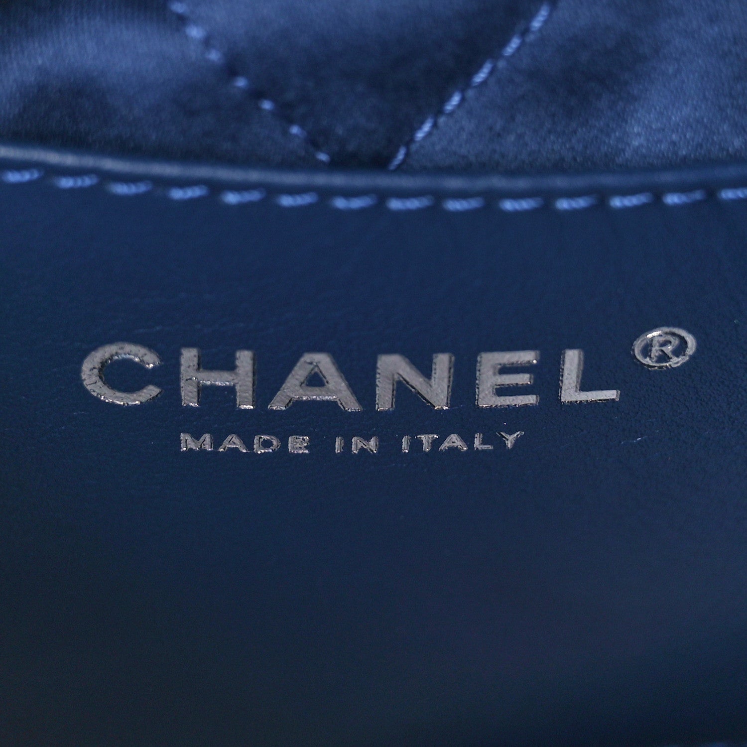 Chanel Washed Denim Quilted Studded Mini Chanel 22 Blue 6 of 11