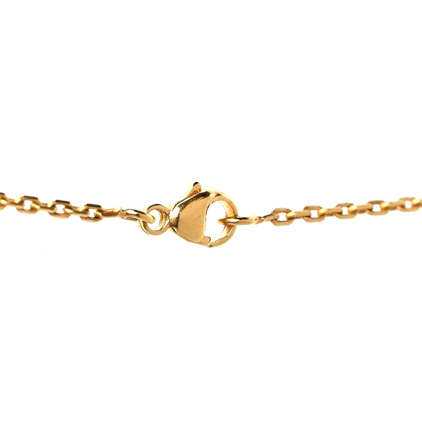 Lacquered Gold Pop H Pendant Necklace White
