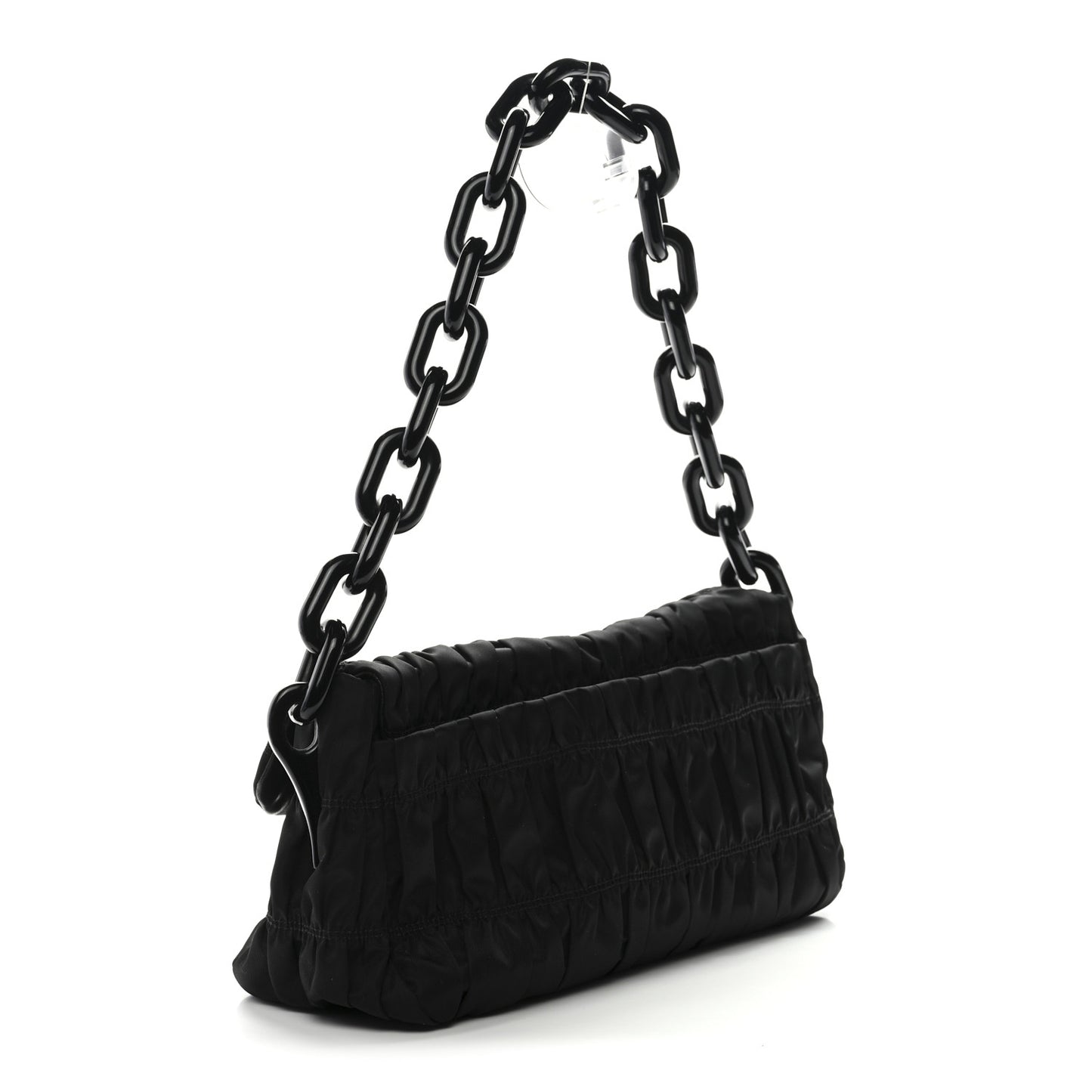 Tessuto Gaufre Shoulder Bag Black