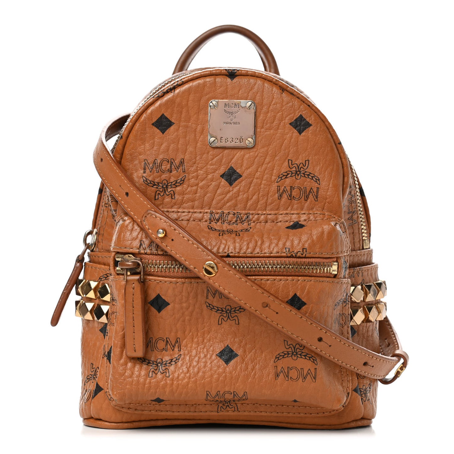 Visetos Side Stud X-Mini Stark Backpack Cognac