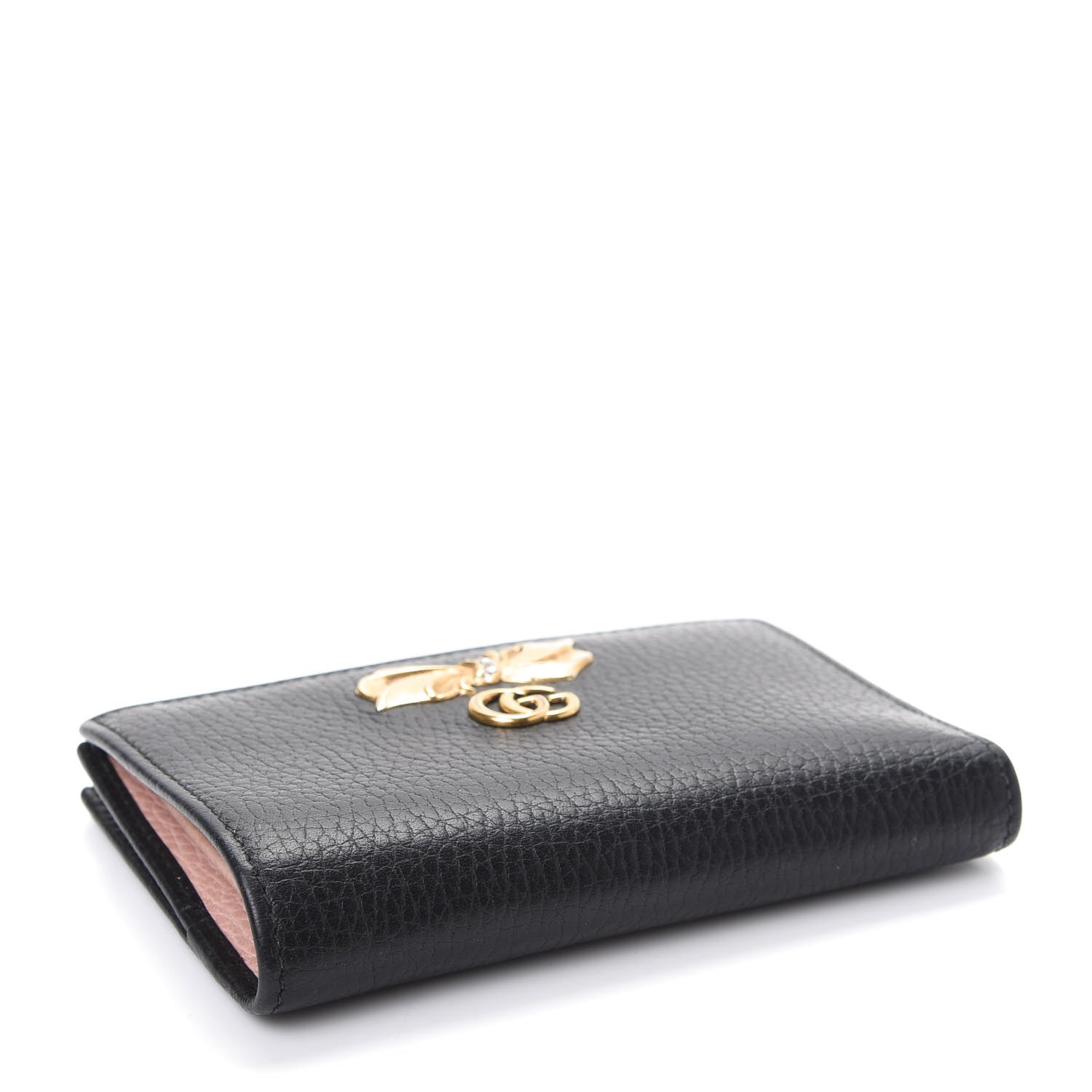 Gucci Calfskin GG Marmont Bow Flap Wallet Black 4 of 8