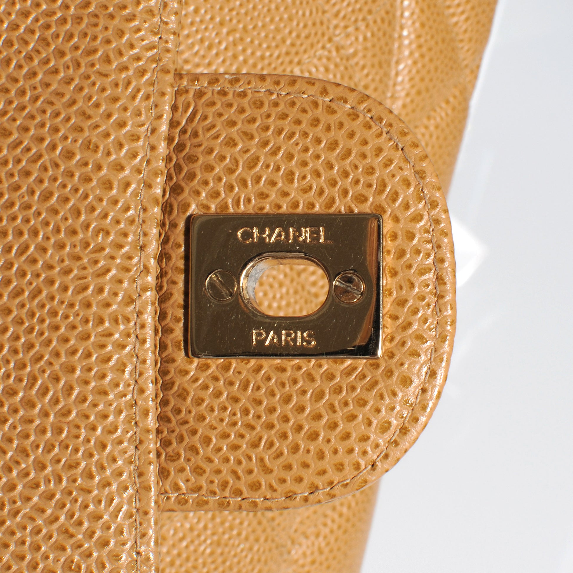 Chanel Caviar Jumbo Single Flap Beige 6 of 11