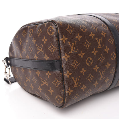 Louis Vuitton Monogram Macassar Keepall Bandouliere 45 8 of 10