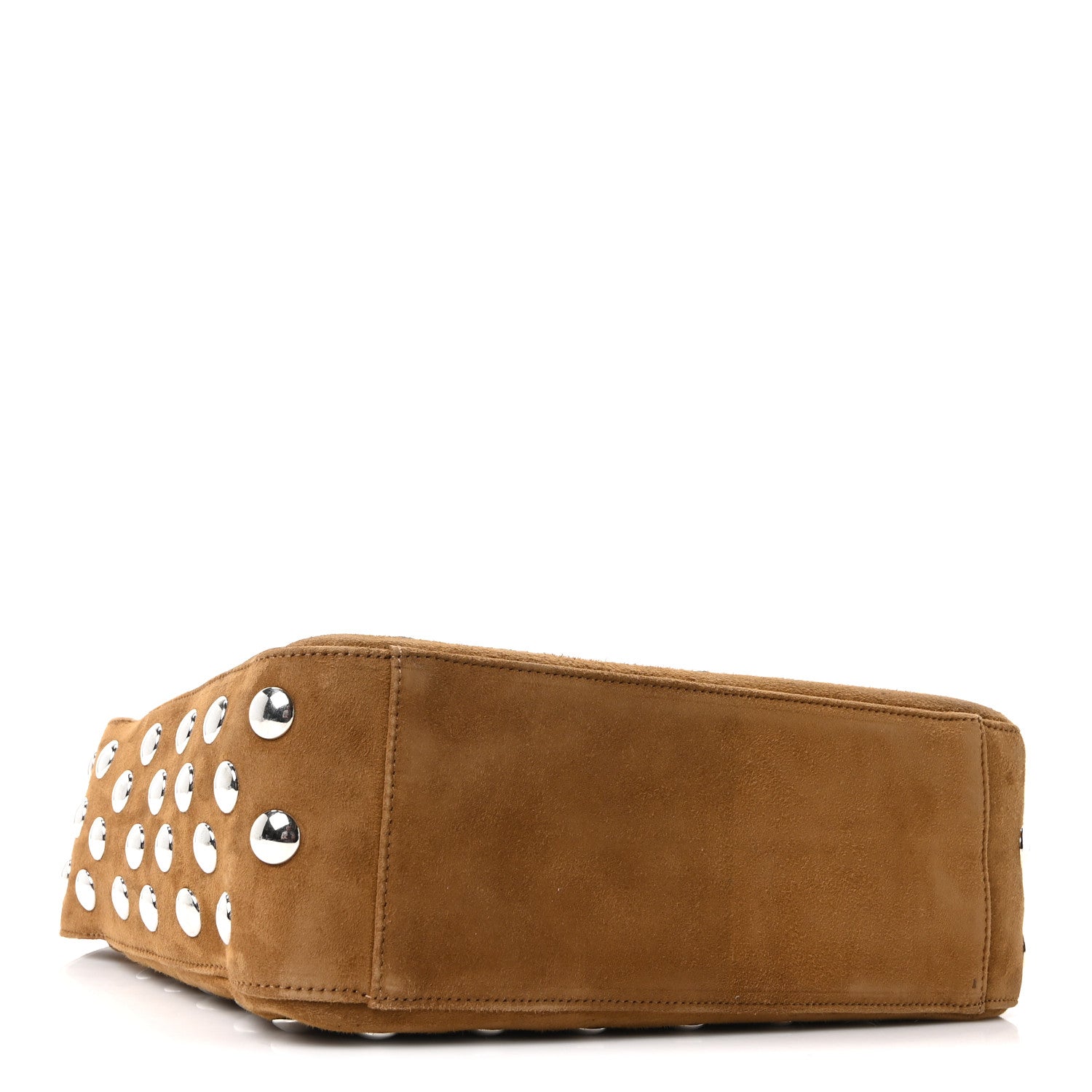 Khaite Pebbled Sport Calfskin Studded Elena Nougat 3 of 8