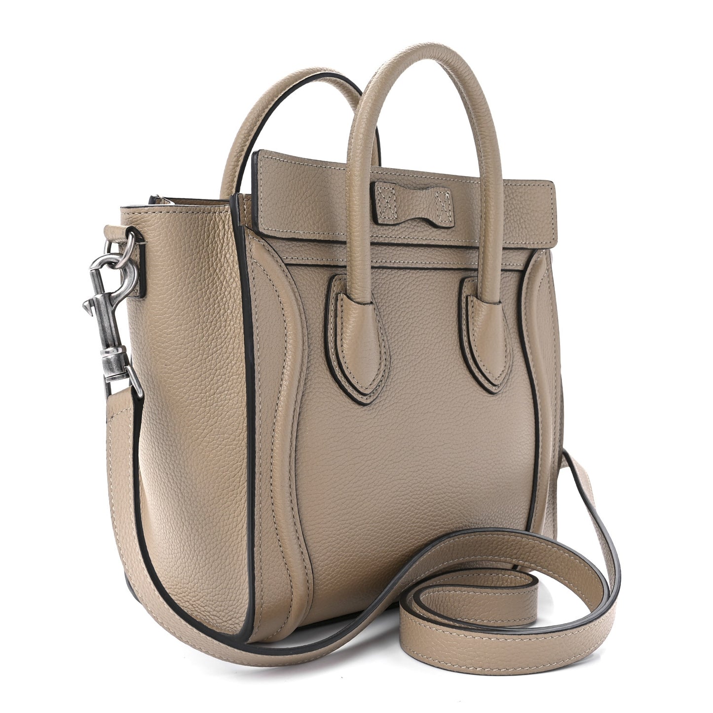 Drummed Calfskin Nano Luggage Dune