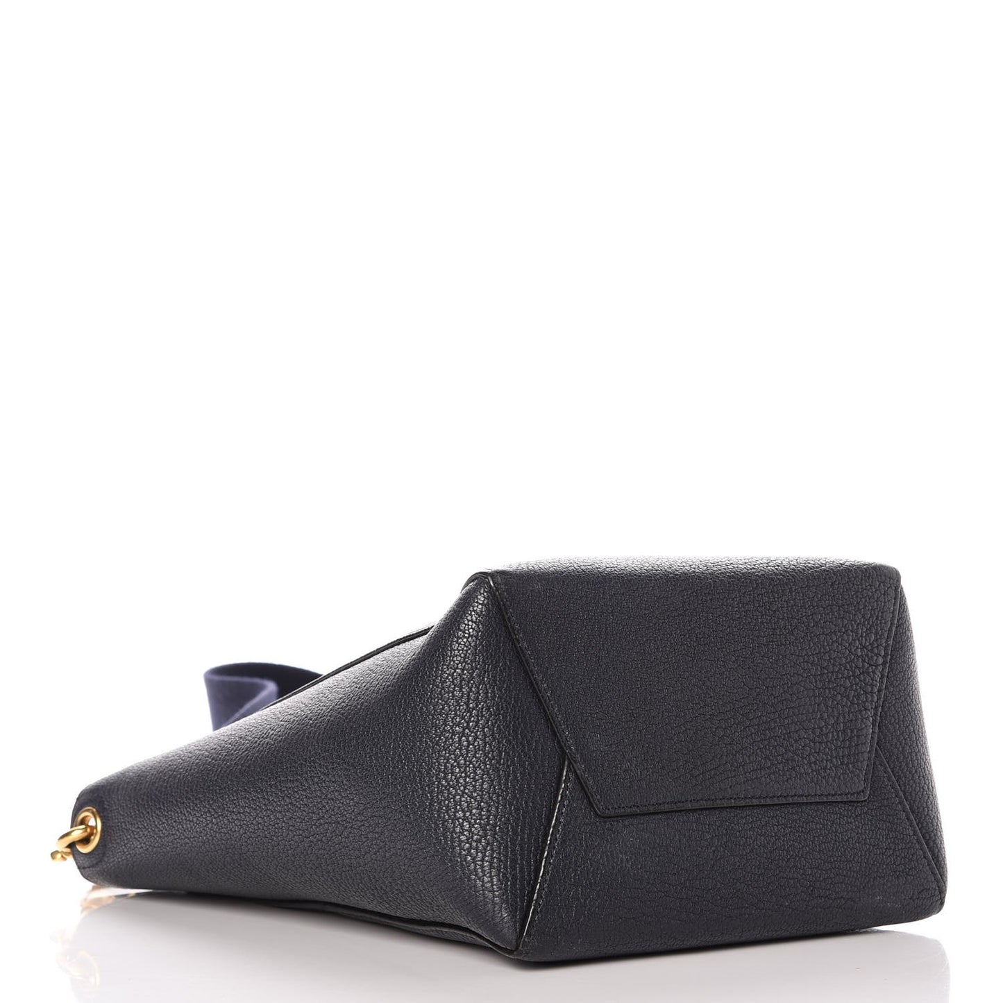 Soft Grained Calfskin Small Sangle Bucket Bag Navy