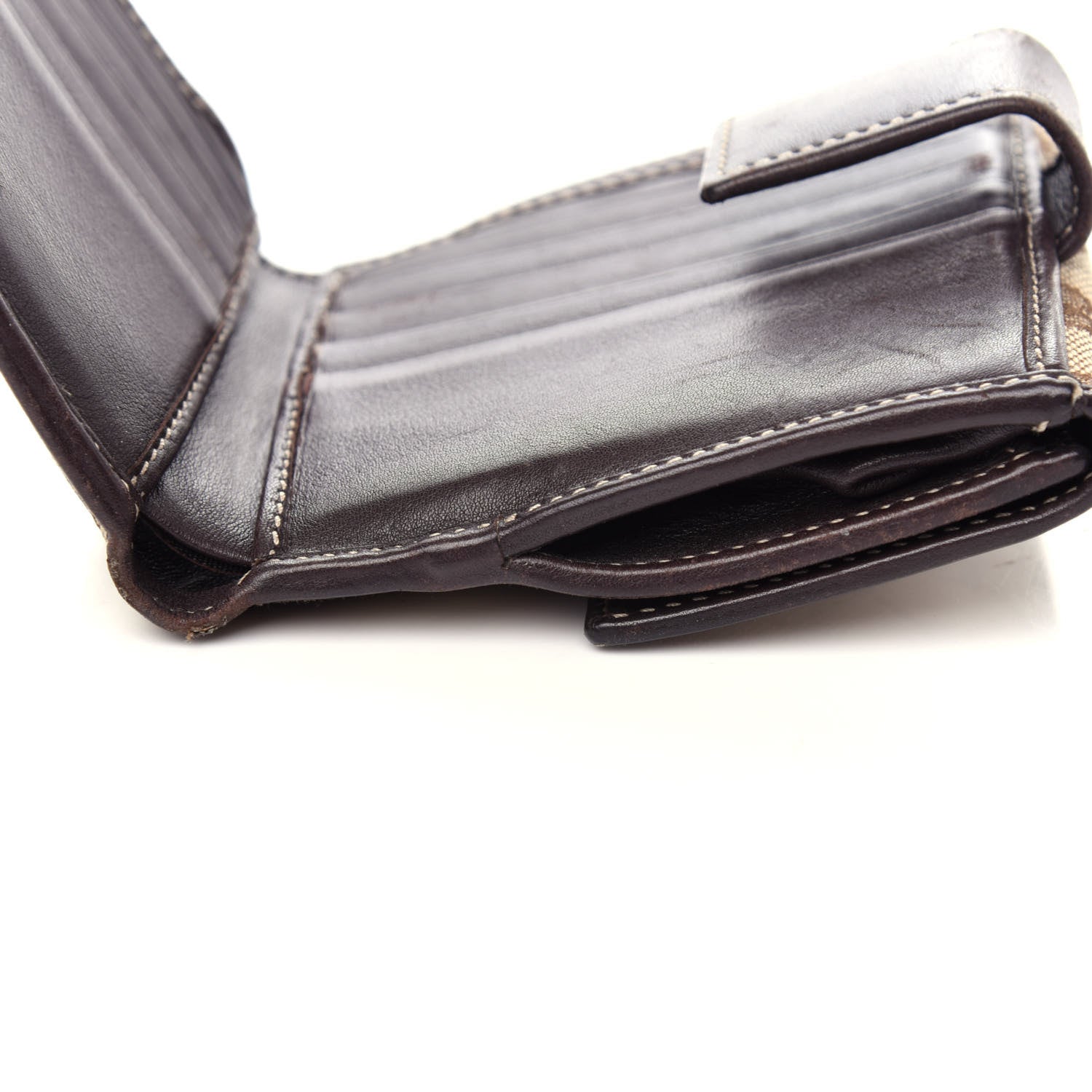 Gucci Monogram Lovely Heart French Flap Wallet Dark Brown 10 of 10