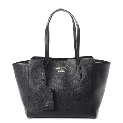 Gucci Pebbled Calfskin Small Swing Tote Black 1 of 7