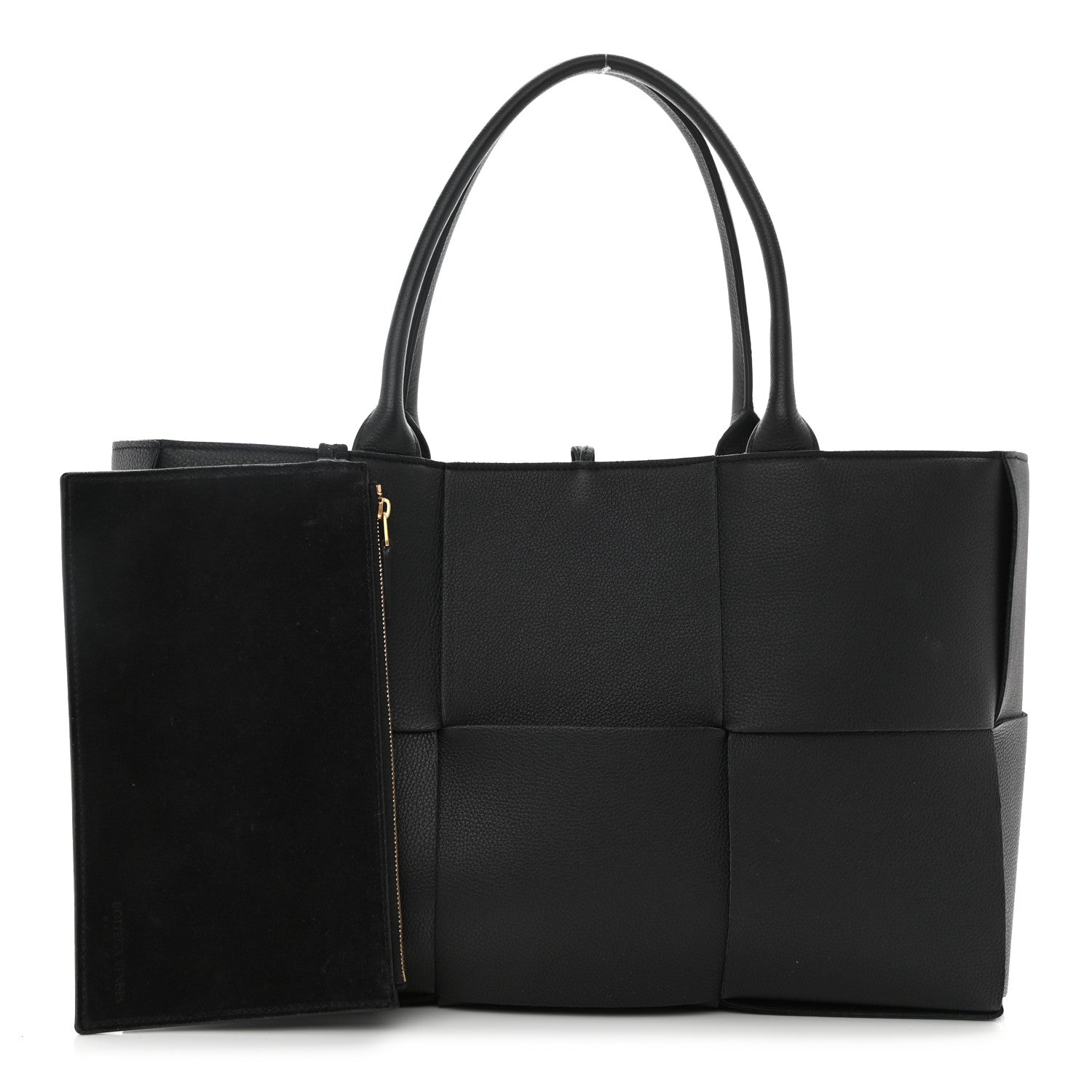 Bottega Veneta Grained Calfskin Maxi Intrecciato Arco Tote Black 1 of 10